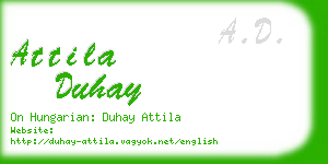 attila duhay business card